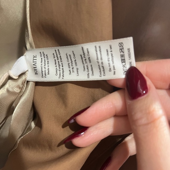 Khaite Hammond Cropped Trench Jacket Khaki M NWT $2,900 - Picture 9 of 9